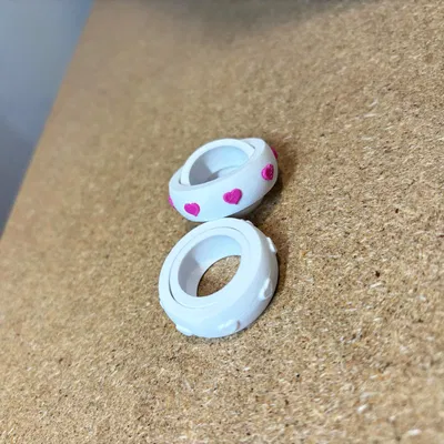 Nhẫn Fidget Gyro Hình Trái Tim - Đồ Chơi Giải Tỏa Căng Thẳng