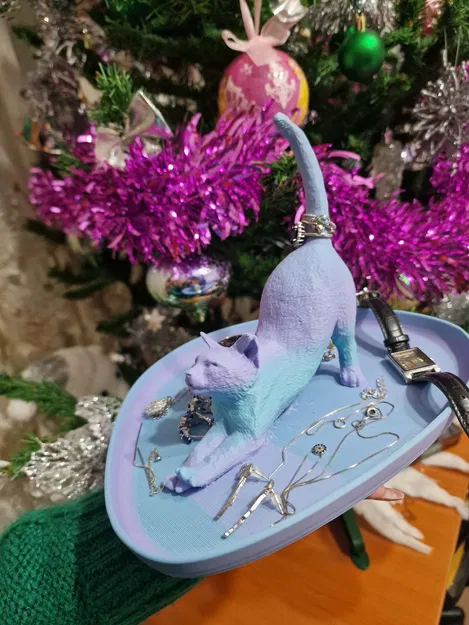 Kệ để nhẫn hình mèo kèm khay - BIG STRETCH (Quà tặng bạn gái) - Image 2