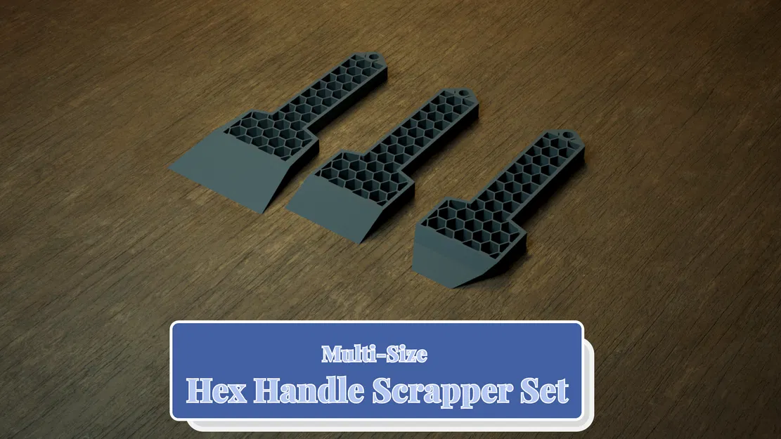 Bộ Scrapper Tay Cầm Lục Giác Nhiều Kích Cỡ (Multi-Size Hex Handle Scrapper Set) - Image 1
