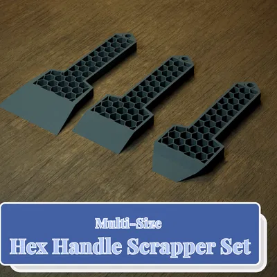 Bộ Scrapper Tay Cầm Lục Giác Nhiều Kích Cỡ (Multi-Size Hex Handle Scrapper Set)