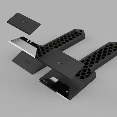 Cán lục giác gắn lưỡi universal – Hex Handle Scrapper blade espatula cuchilla