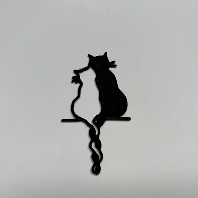 Cat Wall Art #9 – Tranh treo tường 2D hình hai mèo đan đuôi