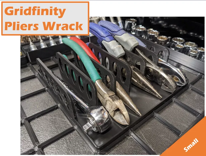 Gridfinity Pliers Wrack (Small) – Khay để kìm nhỏ 4x4 - Image 1