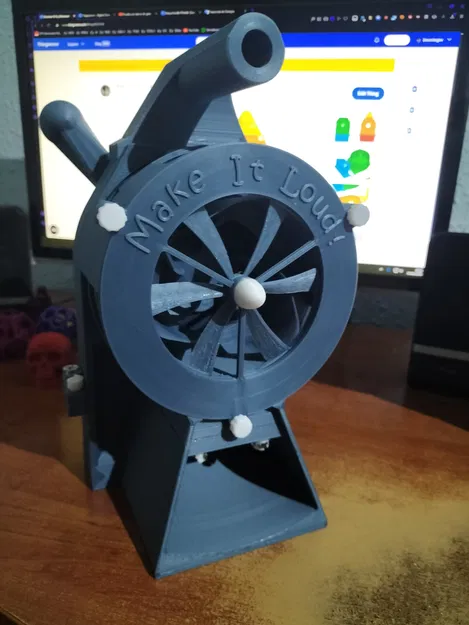 Vỏ SrHa_Gehaeuse dạng module cho Air Raid Siren quay tay, cho máy in 3D nhỏ - Image 1