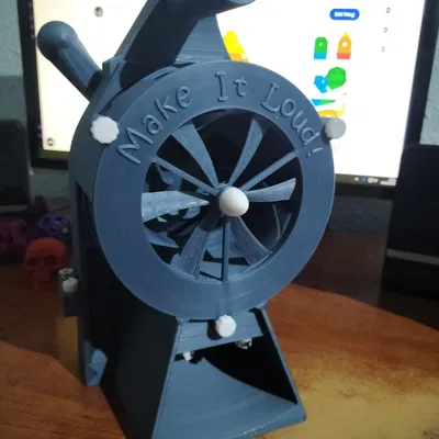 Vỏ SrHa_Gehaeuse dạng module cho Air Raid Siren quay tay, cho máy in 3D nhỏ