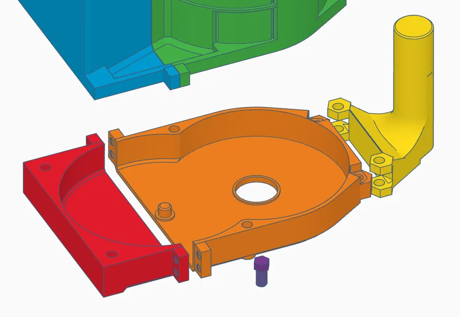 Vỏ SrHa_Gehaeuse dạng module cho Air Raid Siren quay tay, cho máy in 3D nhỏ - Image 2