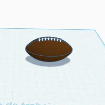 Trái Bóng Bầu Dục American Football 3D - Mô Hình In Sẵn