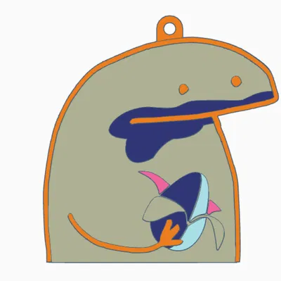 Móc Khóa Meme Flork Ăn Xoài - Phụ Kiện Độc Lạ