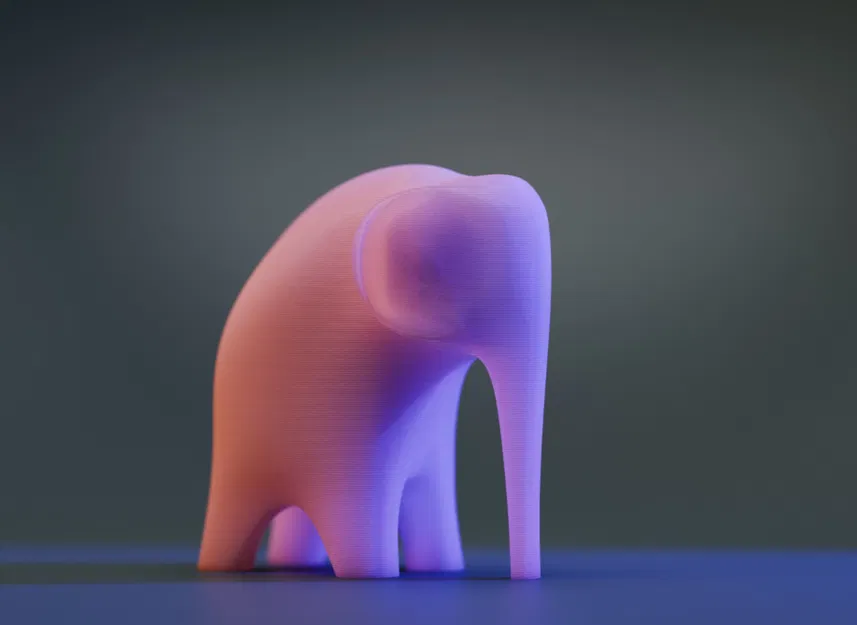 Tượng Voi 3D Đẹp - Mô Hình Trang Trí Độc Đáo - Image 1