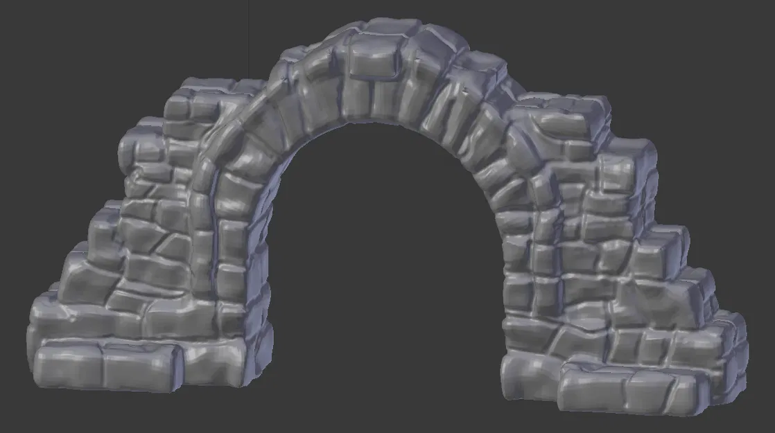 Cổng Vòm Đá Thô (DND, Warhammer) - Mô Hình In 3D - Image 1