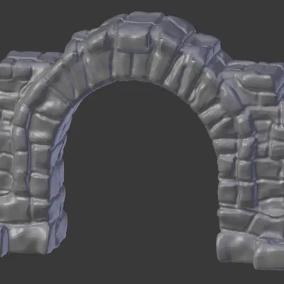 Cổng Vòm Đá Thô (DND, Warhammer) - Mô Hình In 3D