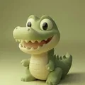 Mô Hình 3D Cá Sấu Con Kawaii Đáng Yêu - Thumbnail 1