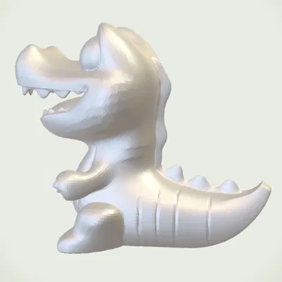 Mô Hình 3D Cá Sấu Con Kawaii Đáng Yêu