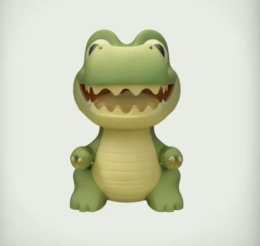 Mô Hình 3D Cá Sấu Con Kawaii Đáng Yêu - Image 6