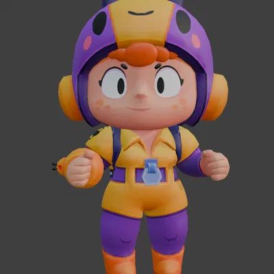 Mô Hình 3D Bea Siêu Dễ Thương - Nhân Vật Brawl Stars