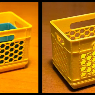 Gridfinity “Latte Box” (Milk Crane) - Khay/Box sắp xếp bàn làm việc