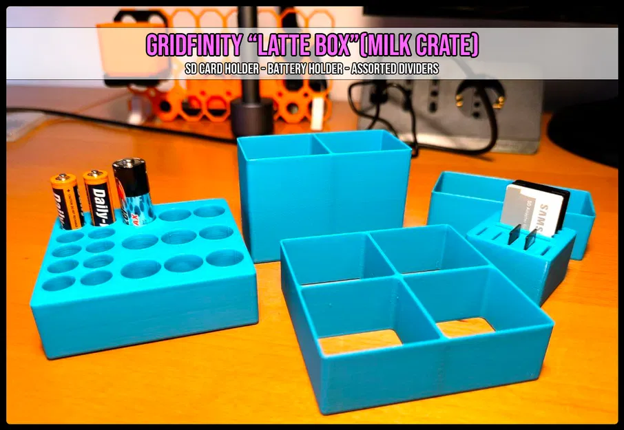 Gridfinity “Latte Box” (Milk Crane) - Khay/Box sắp xếp bàn làm việc - Image 7