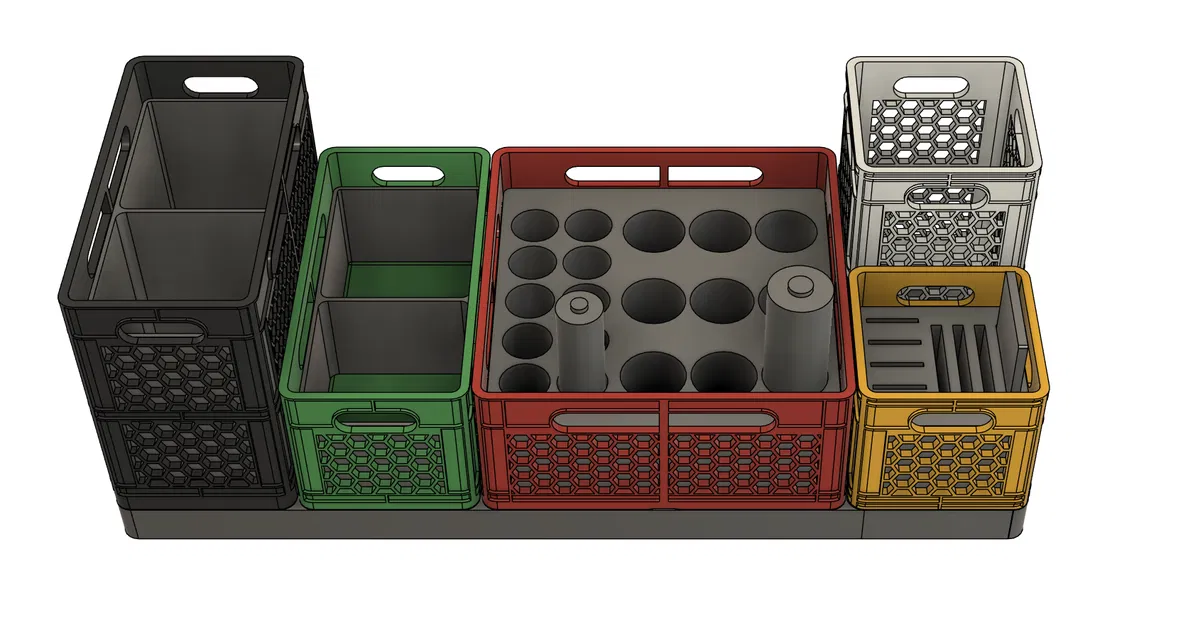 Gridfinity “Latte Box” (Milk Crane) - Khay/Box sắp xếp bàn làm việc - Image 8