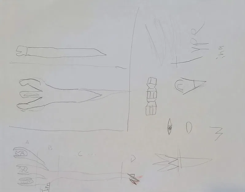 Rắn Ba Đầu (Three Headed Snake) - Mẫu Articulated Modular - Image 2