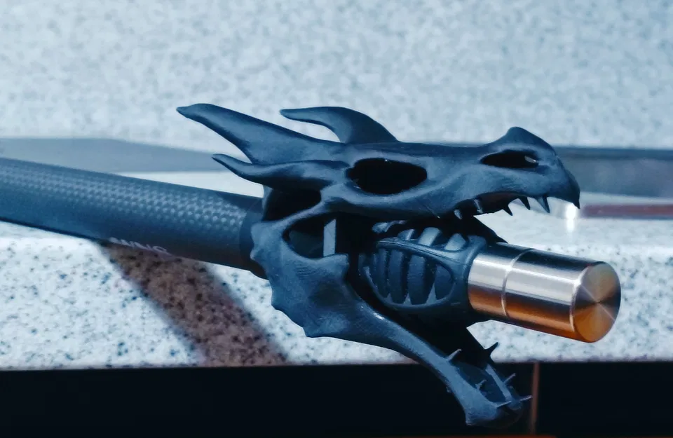 Phụ Kiện Đầu Cán Đai Trợ Lực Hình Rồng Phong Cách Skyrim - Image 1