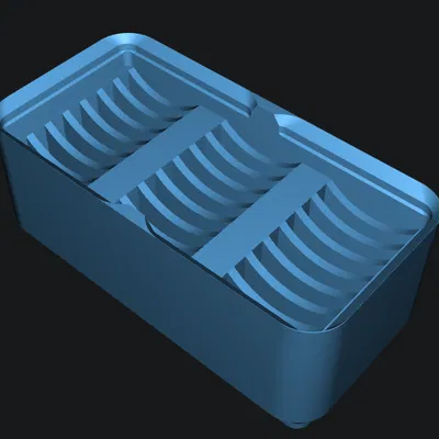 Khay pin Gridfinity 2x1x3u cho CR2032 (chứa 21 viên)