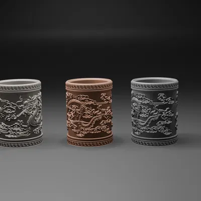 Ống đựng bút hình Rồng (Dragon pencil holder)