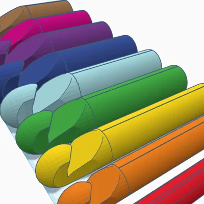 Kim móc len Crochet Hook 10 mm (Print-in-place)