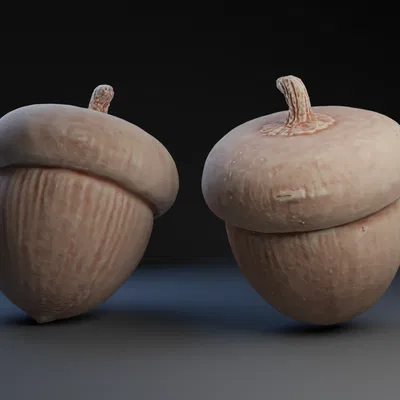 Mô Hình Hạt Dẻ 3D "Acorn" - Trang Trí Độc Đáo