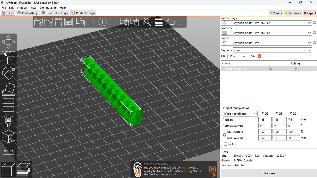 Universal Cable Holder – Kẹp giữ dây cáp gắn nam châm in 3D - Image 1