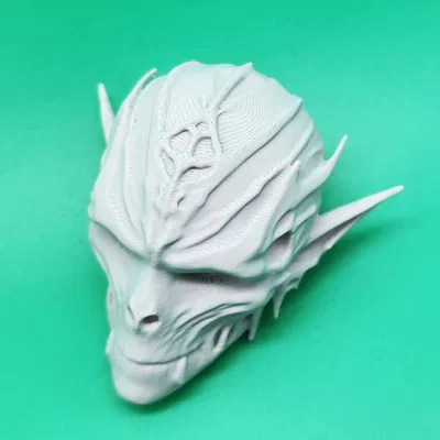 Mô hình Đầu Elf Xác Ướp - Tượng Trang Trí Fantasy Độc Đáo