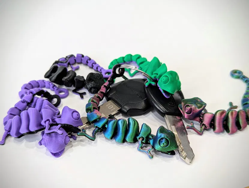 Móc khóa Tắc Kè Hoa Con (Baby Chameleon Keychain) - Image 1