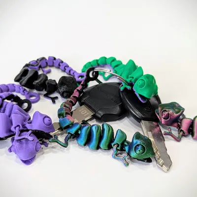 Móc khóa Tắc Kè Hoa Con (Baby Chameleon Keychain)