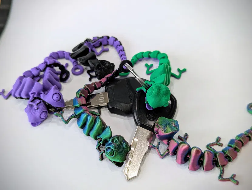 Móc khóa Tắc Kè Hoa Con (Baby Chameleon Keychain) - Image 2