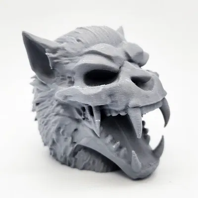 Mô Hình 3D Đầu Sói Hóa Thú "Werewolf Skull" Độc Đáo