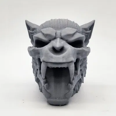 Mô Hình 3D Đầu Sói Hóa Thú "Werewolf Skull" Độc Đáo