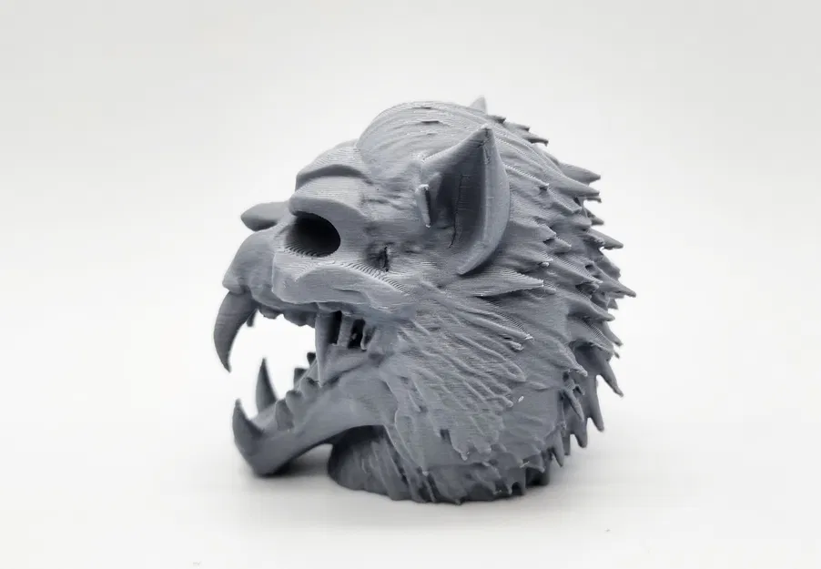 Mô Hình 3D Đầu Sói Hóa Thú "Werewolf Skull" Độc Đáo - Image 4