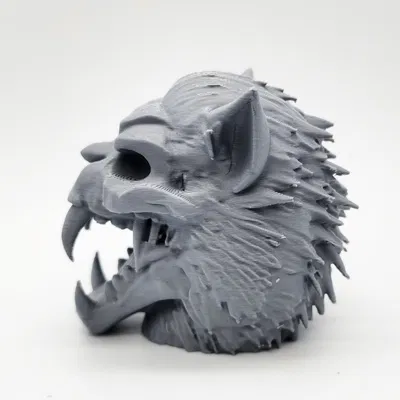 Mô Hình 3D Đầu Sói Hóa Thú "Werewolf Skull" Độc Đáo