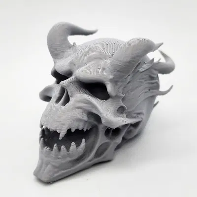 Mô Hình Đầu Quỷ La Hét Trong Lửa 3D - Tượng Trang Trí Fantasy