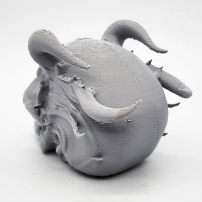 Mô Hình Đầu Quỷ La Hét Trong Lửa 3D - Tượng Trang Trí Fantasy