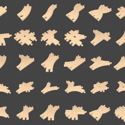 Ray tàu tương thích Brio – 30 kiểu track, 199 biến thể