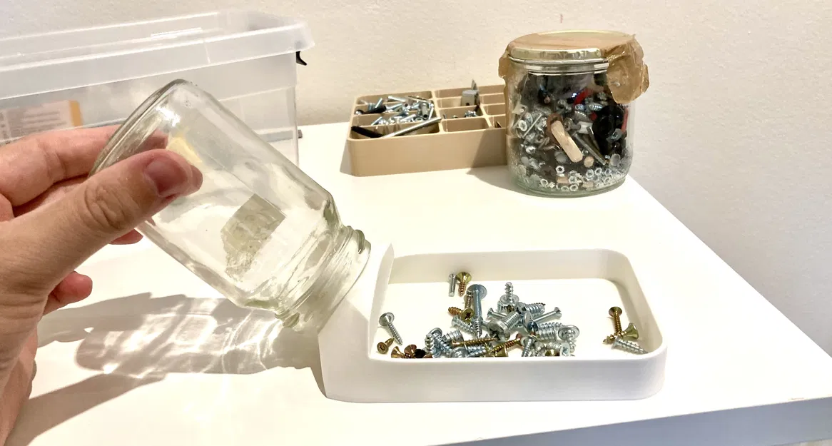 Khay sắp xếp ốc vít kèm phễu (Screw Organizer with Funnel) - Image 1