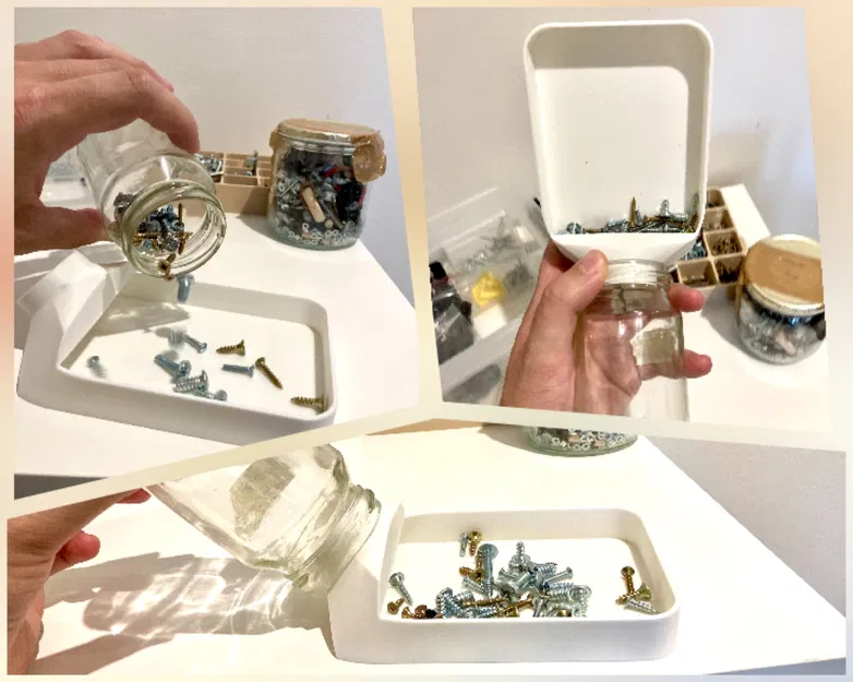 Khay sắp xếp ốc vít kèm phễu (Screw Organizer with Funnel) - Image 2