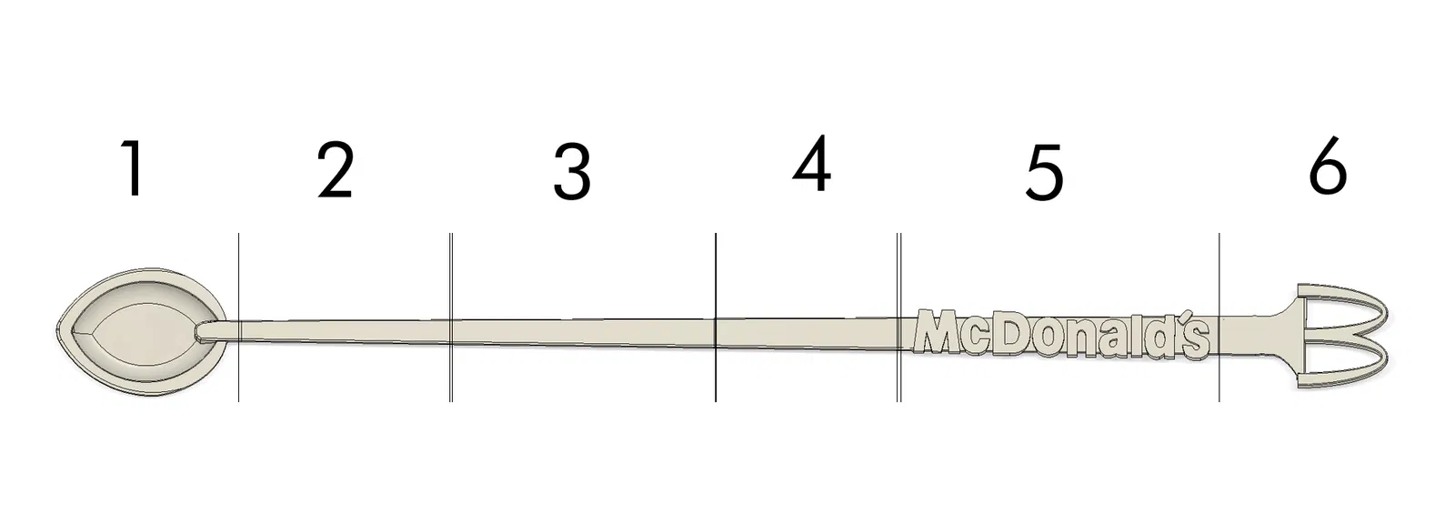 Mô hình Muỗng khuấy cà phê McDonald's khổng lồ in 3D - Image 3