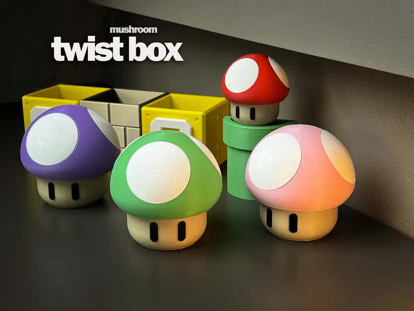 Hộp đựng nấm 1Up Super Mario (vặn mở) – Container box game - Image 1