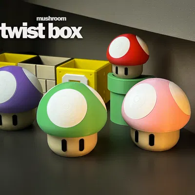 Hộp đựng nấm 1Up Super Mario (vặn mở) – Container box game