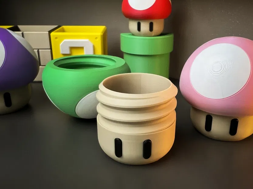 Hộp đựng nấm 1Up Super Mario (vặn mở) – Container box game - Image 2