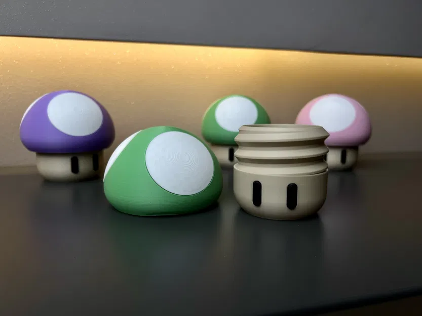 Hộp đựng nấm 1Up Super Mario (vặn mở) – Container box game - Image 5