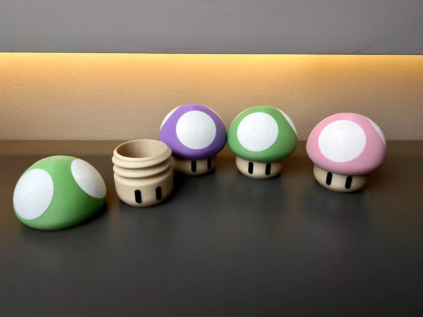 Hộp đựng nấm 1Up Super Mario (vặn mở) – Container box game - Image 6