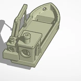 Mô Hình Thuyền Chở Hàng 3D Chi Tiết