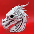 Tượng Đầu Rồng Khung Xương Nghệ Thuật 3D - Thumbnail 1